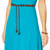 Nina Leonard Women's Sylvia Midi Dress With Two Belts