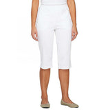 Denim & Co. How Timeless Stretch Twill 2 Pocket Pedal Pushers White XL