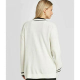 Who What Wear Women's Long Sleeve Button Front Varsity Cardigan Sweater