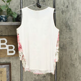 DG2 by Diane Gilman Women's Printed Mixed Media Easy Tank Top