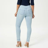 Belle by Kim Gravel Women's TripleLuxe Denim Double Fringe Jegging