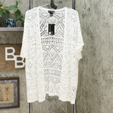 Antthony Women's Lacey Days Short Sleeve Open Knit Cardigan