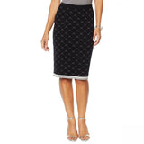 Antthony Women's Straight Spectator Collection Knit Jacquard Skirt
