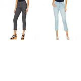 DG2 by Diane Gilman Women's Classic Stretch Pinstripe Crop Jeans