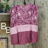 DG2 by Diane Gilman Women's Multi Print Tiered Tunic Top