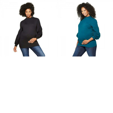 Isabel Maternity by Ingrid & Isabel Voluminous Long Sleeve French Terry Top
