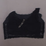 Rhonda Shear Women's Stretch Lace Over Layer Bra Black Plus 1X