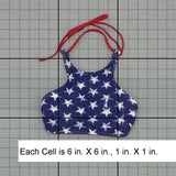 Xhilaration Women's High Neck Bikini Swim Top American Flag XS