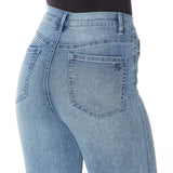 DG2 by Diane Gilman Women's Petite Embellished Side Fringe Hem Jeans
