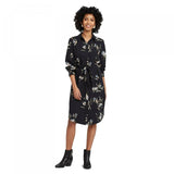 A New Day Women's Floral Print Long Sleeve Collared Shirtdress. 562592