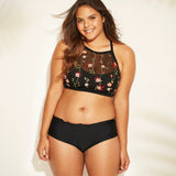 Xhilaration Women's Plus Size Ruffle Edge Hipster Bikini Bottom