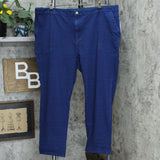 LOGO by Lori Goldstein Plus Size French Terry Skinny Leg Pants