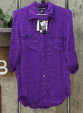 Antthony Women's Ocean Waves Crepon Button-Up Shirt