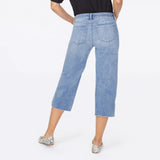 NWT NYDJ Women's Coheed Wide Leg Capri Fray Hem Jeans. A377700 18