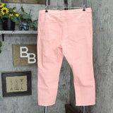 DG2 by Diane Gilman Petite Plus Floral Fray-Hem Ankle Jeans Blush 18WP
