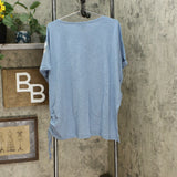 DG2 by Diane Gilman Women's Plus Size Tie Dye Side Tie T-Shirt