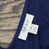 Style & Co. Plus Size Solid Crisscross-Back Dress. 100022370W Ink Blue 1X