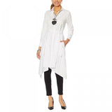MarlaWynne Women's Plus Size Poplin Drama Shirt Dress