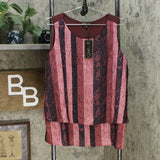 DG2 by Diane Gilman Women's Printed Mixed Media Easy Tank Top