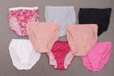 Hanes Women's 8 Pairs Cotton Hi Cuts Panties Underwear