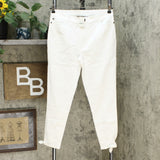 NWT Motto Womens Stretch Sateen 5-Pocket Tie-Hem Cropped Pant. 648938 12