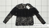 Who What Wear Women's Layered Lace Blouse Black XS