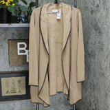 Denim & Co. Plus Size Lush Lined Open Front Long-Sleeve Jacket