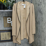 Denim & Co. Plus Size Lush Lined Open Front Long-Sleeve Jacket