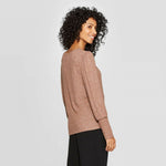 A Day Women's Long Sleeve Crewneck Drapey Sweater