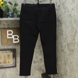 DG2 by Diane Gilman Women's Destructed Multi Stone Skinny Jeans Black 16