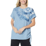DG2 by Diane Gilman Women's Tie Dye Side Tie T-Shirt