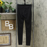 Felina Women's 2 Pack Wide Waistband Sueded Lightweight Leggings Black Small
