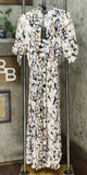 NWT DG2 By Diane Gilman Womens Printed Tie-Waist Maxi Dress. 680418 Large