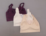 Rhonda Shear Women's LOT OF 3 Cotton Blend Ahh Bra With Lace Inset. 679965