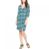 NWT INC International Concepts Womens Petite Geo-Print Wrap Dress. 100056707P PL