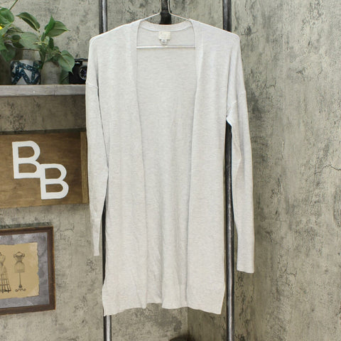 A New Day Women's Long Sleeve Open Cardigan Sweater Gray XS
