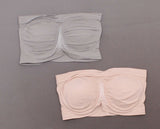 Rhonda Shear 2 Pack Underwire Bandeau Bras Gray/ Pink Medium