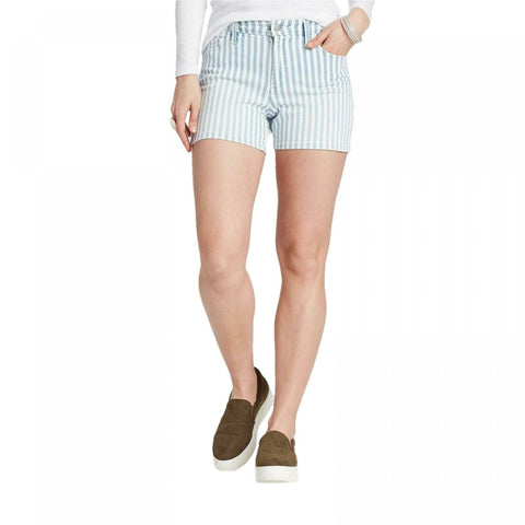 Universal Thread Women's Striped High Rise Jean Shorts