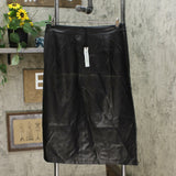 Prologue Women's Faux Leather A-Line Midi Skirt