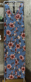 Xhilaration Women's Floral Print Sleeveless Deep V-Neck Jumpsuit