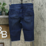 DG2 by Diane Gilman Women's Classic Stretch Pull On Bermuda Shorts Indigo Small