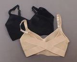 Rhonda Shear 2 Pack Mesh Back Molded Cup Bras Dark Nude/ Black Medium
