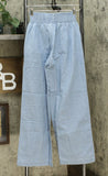 NWT DG2 By Diane Gilman Womens Smocked Palazzo Cotton Jeans Pants. 680780 Small