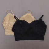 Rhonda Shear Plus Size 2 Pack Lace Leisure Bras With Removable Pads