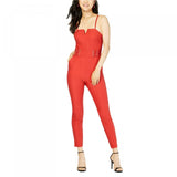 Material Girl Women's Lace-Up Fitted Jumpsuit