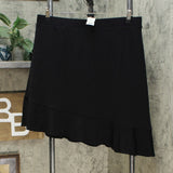 Isaac Mizrahi Live! Women's Regular Pebble Knit Asymmetric Hem Skort