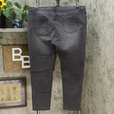 DG2 by Diane Gilman Embellished Distressed Anniversary Jeans Gray Petite 18W