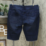 DG2 by Diane Gilman Classic Stretch Pull On Bermuda Shorts Indigo Plus 2X