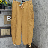 Wild Fable Wide Leg Relaxed Gauze Cargo Pants Brown Coral XL