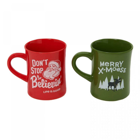 Life Is Good Set Of Two 16 Oz. Diner Mugs